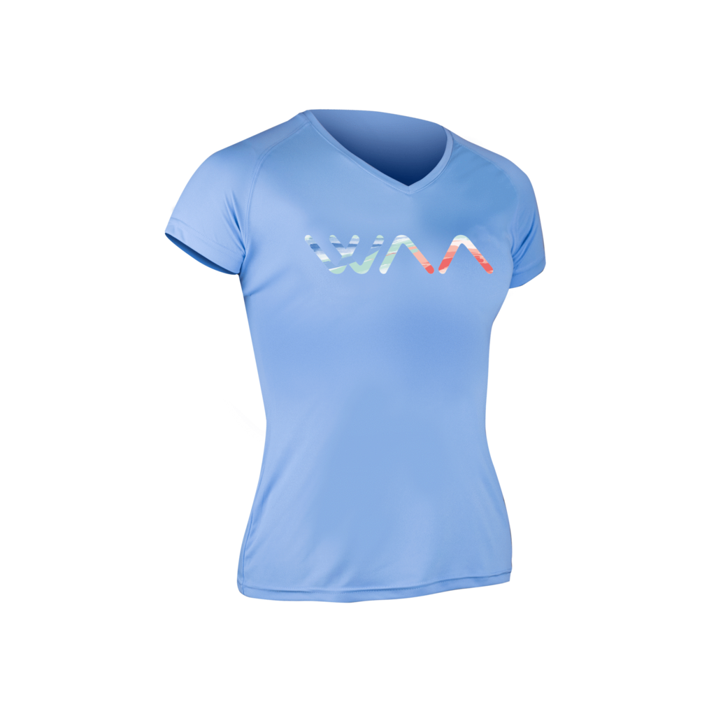 WAA Ultra Light T Shirt Reflective Logo Women s S Glacier Blue